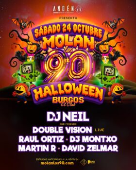 Fiesta de Halloween Molan los 90, 24 de octubre en Sala Andén 56, Burgos